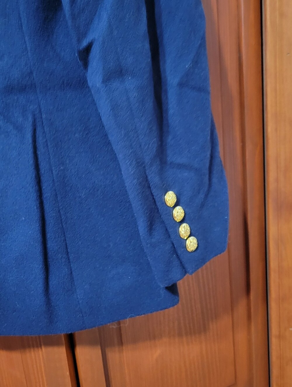 Vintage Lauren Ralph Lauren Petite Dark Blue Wool and Cashmere Blend Blazer 10P - Picture 6 of 12